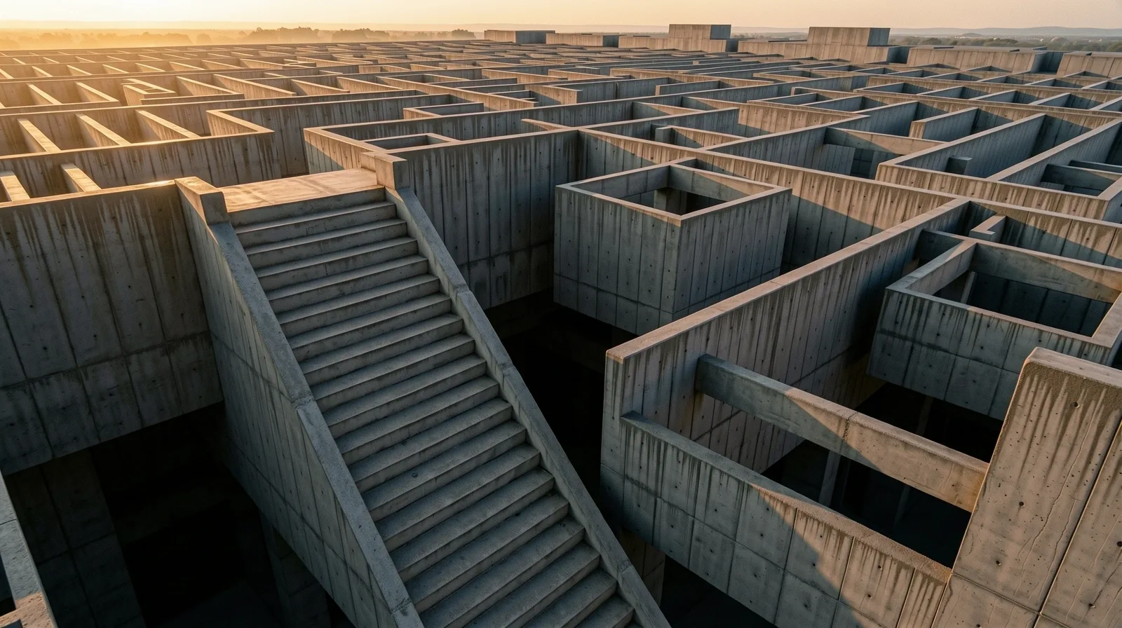 Brutalist architectural structure